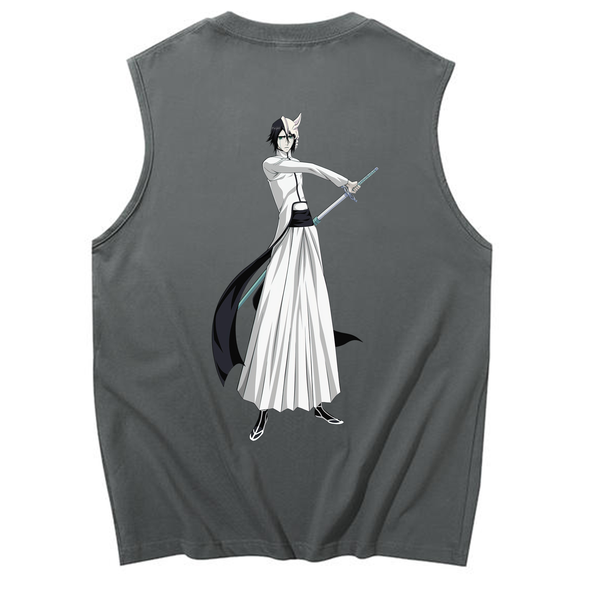 （画像用） ブリーチ ウルキオラ·シファー BLEACH Ulquiorra cifer コットン100％タンクトップ（背面プリント）